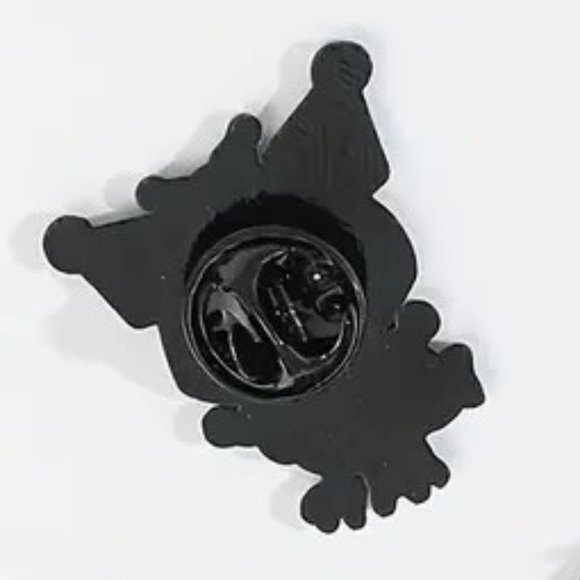 Pin Kuromi My Melody Black Enamel Pink Emo Rave Scene Evil Goth Brooch Sanrio - Picture 2 of 8